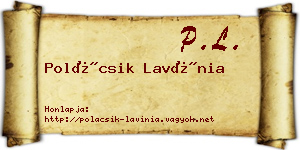 Polácsik Lavínia névjegykártya